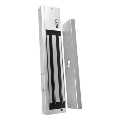 Chapa Magnética Electromagnética / 600 lbs / Antisabotaje / Sensor de Estado / LED Indicador / Aluminio Anodizado / 12/24 VCC