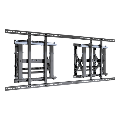 Soporte Modular para Pantallas / Altura Ajustable 200 a 1600 mm (7.9 a 63.0 in) / Ancho 600 mm (23.6 in) / Profundidad Ajustable 134 a 300 mm (5.3 a 11.8 in) / Montaje Horizontal y Vertical / Acero 10.2 mm