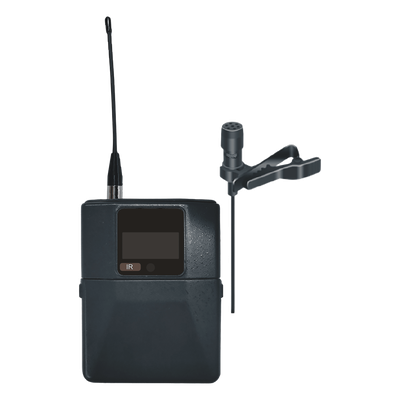 Micrófono de Solapa Inalámbrico / Transmisión Digital UHF / Modulación pi/4-DQPSK / Doble Banda 540-590 MHz y 640-690 MHz / Autonomía >10 Horas / Pantalla OLED / Potencia Ajustable ≥10 dBm