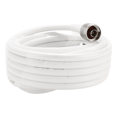 Jumper Coaxial / 18 m (59.06 ft) / Conectores N Macho / 50 Ohm / 6.25 dB @ 2000 MHz / Blindaje >90 dB / Interior y Exterior