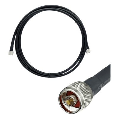 Jumper Coaxial / 3 m (9.84 ft) / LMR400 10.29 mm / N Macho Doble / Blindaje >90 dB / 50 Ohm