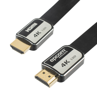 Cable HDMI / 1m (3.28ft) / 18Gbps / 4K@60Hz / Plano / 30AWG / Conectores Oro