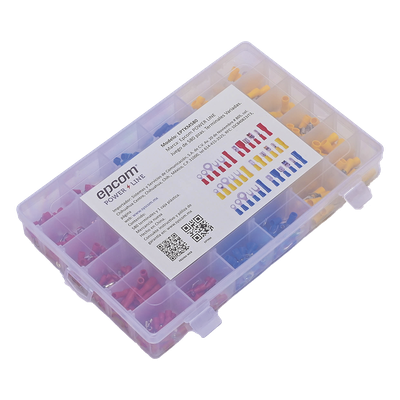Juego de Terminales / 580 Piezas / AWG 22-10 / Forro Termoestable / Caja Organizadora