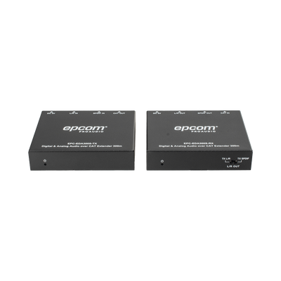 Extensor de Audio IP / Transmisión 300 m (984.3 ft) / Digital Óptico y Analógico / 48/96/192 kHz / 24 bits / PoC Bidireccional / Plug-and-Play