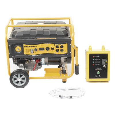 Generador de Emergencia / 6.5 kW Nominal / 7 kW Máxima / Arranque Automático / 220V Bifásico / 60 Hz / Tanque 25 L / 12 h Autonomía