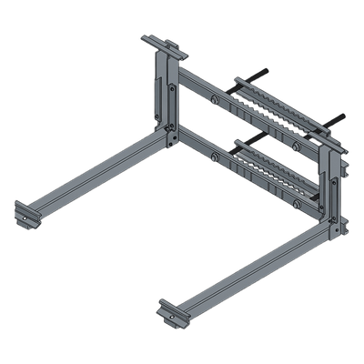 Montaje para Panel Solar / Poste o Torre / Módulos 1300-1500 mm / Soporte con Batería / Acabado Galvanizado / 15 kg