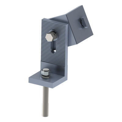 Soporte L para Riel / Techo de Concreto / Aluminio Anodizado / 40x40x90 mm / Tornillo 30 mm Incluido