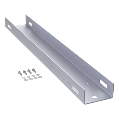 Montaje de Poste / 600 mm (1.97 ft) de Alto / 12 UR / Aluminio / Color Negro / 19 in Rack