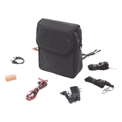 Kit de Accesorios para Probadores de Vídeo / Maleta de Transporte / Fuente 12VDC 2000mA / Cable BNC 30cm / Cinturón Ergonómico / Puntas de Multímetro