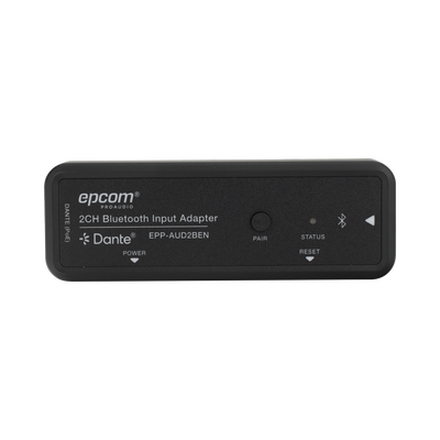Extensor de Audio / Entrada Bluetooth 2 Canales / Salida Dante® Digital / Latencia 1-5 ms / PoE / Transmisión 100 m (328 ft)