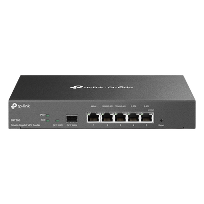 Router Empresarial Multi-WAN / 5 Puertos Gigabit / 1 Puerto SFP / 150,000 Sesiones Concurrentes / 55 Túneles OpenVPN / 100 Túneles IPsec / Gestión Cloud Omada
