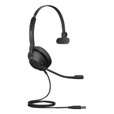 Auricular Mono UC / Aislamiento Acústico Viscoelástico / Doble Micrófono con Reducción de Ruido / Altavoces 28 mm / USB-A con Adaptador / Indicador de Ocupado