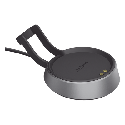 Soporte de carga USB-A / Diseño ergonómico de escritorio / Compatible con diadema profesional / Color negro