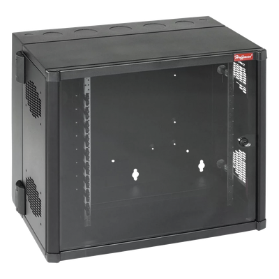 Gabinete de Pared 26 UR / 19in / 700mm Ancho / 637mm Profundidad / 2.3×2.1 pies / Puerta Ventana Seguridad / Negro
