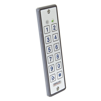 Lector de proximidad con teclado / IP65 / 125 kHz EM-HID / Wiegand 26 / 9 mm grosor / -30°C a 65°C / 5-16 VDC