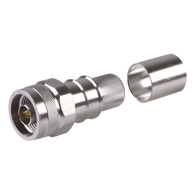 Conector Coaxial N Macho / Plegable / Pin Cautivo No Soldable / 50 Ohm / Para Cable LMR600, LP600