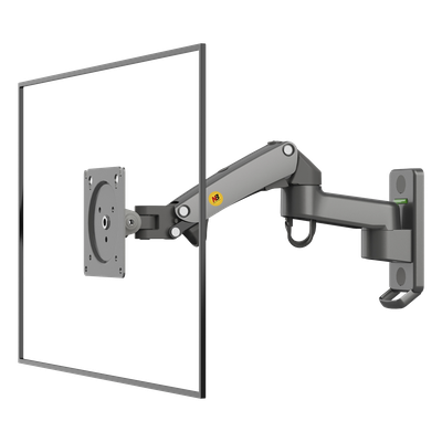 Soporte de Pared para Monitor / 17″ a 35″ / Carga 12 Kg (26.4 lbs) / VESA 75×75 y 100×100 / Inclinación -30° a +85° / Rotación 360° / Acero