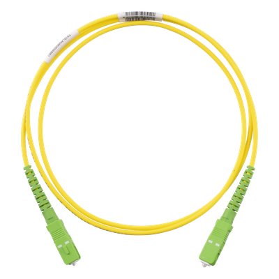 Jumper de Fibra Óptica / Monomodo OS2 9/125 / SC/APC-SC/APC Simplex / OFNR Riser / Amarillo / 1 m (3.28 ft)