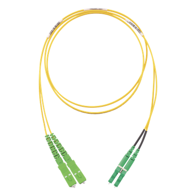 Jumper de Fibra Óptica / Monomodo OS2 9/125 / SC/APC-LC/APC Duplex / OFNR Riser / LSZH / 2 m (6.56 pies)
