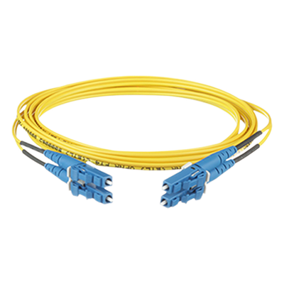 Jumper de Fibra Óptica / Monomodo OS2 9/125 / LC-LC Dúplex / OFNR Riser / 2 m (6.56 pies) / Amarillo