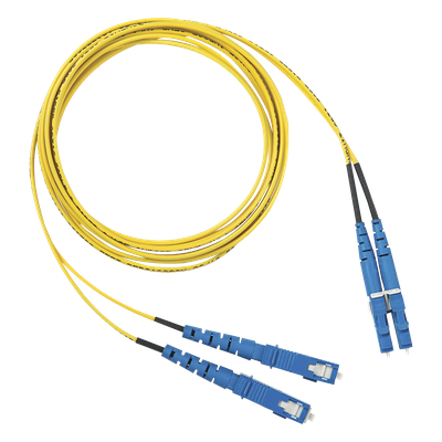 Jumper de Fibra Óptica Monomodo 9/125 OS2 / LC-SC Duplex / OFNR Riser / 10 m (32.81 pies) / Amarillo