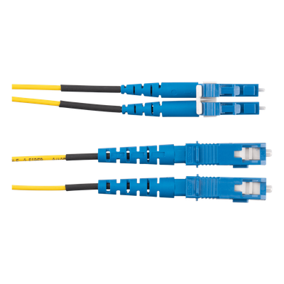Jumper de Fibra Óptica / Monomodo OS2 9/125 / LC-SC Duplex / OFNR Riser / LSZH / 50 m (164 ft) / Amarillo