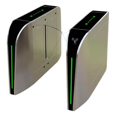 Torniquete de Barrera Flap / Un Solo Carril / 30 Personas por Minuto / Apertura 1 s / Acero Inoxidable / Indicadores LED / Alarma por Acceso Denegado