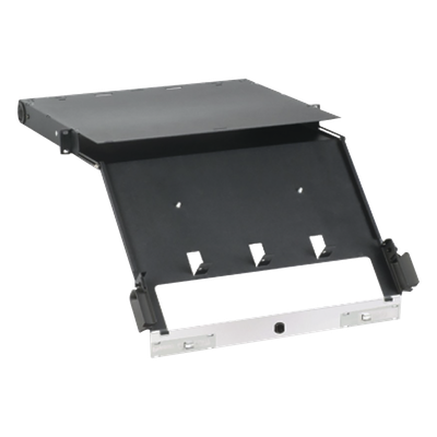 Panel de Distribución de Fibra Óptica / Montaje Rack 19″ / 1UR / Hasta 96 Fibras / Bandeja Deslizable e Inclinable / 4 Placas FAP o FMP
