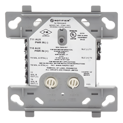 Módulo de Control de Descarga Direccionable / Protocolo Redundante / 24 VDC / Clase A o B / Supervisión de Solenoide
