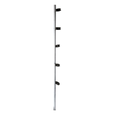 Poste de esquina / Tubo acero galvanizado G60 / 5 aisladores / 1.20 m (3.94 ft) / Resistencia dieléctrica 18 kV