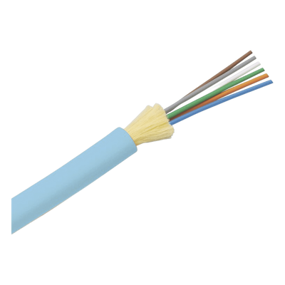 Cable de Fibra Óptica / 6 Hilos / Multimodo OM4 50/125 / Tight Buffer 900µm / OFNP Plenum / Dieléctrico / Interior / 2 pies Marcas