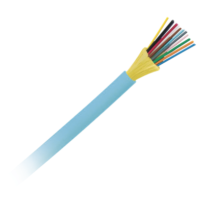 Cable de Fibra Óptica / 12 Hilos / Multimodo OM4 50/125 / Tight Buffer 900μm / Interior / OFNP Plenum / Dieléctrico / Precio Por Metro