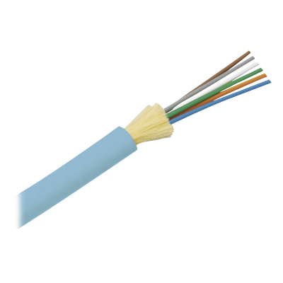Cable de Fibra Óptica / 12 Hilos / Multimodo OM4 50/125 / Tight Buffer 900µm / OFNR Riser / Dieléctrico / 0.61 m (2 ft) marcas