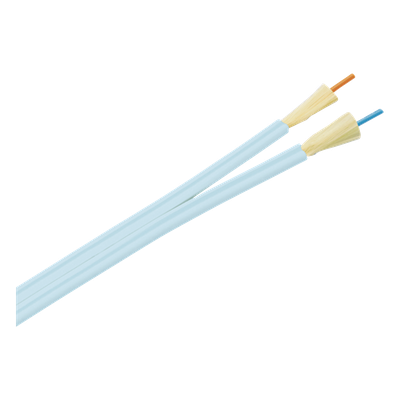 Cable de Fibra Óptica / Multimodo OM3 50/125 / 2 Hilos / Tight Buffer 900μm / OFNP Plenum / Dieléctrico / 0.61 m (2 pies) Marcas
