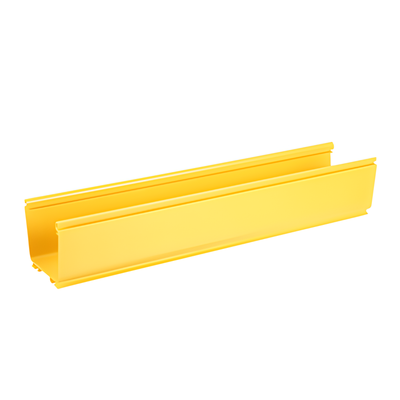 Canaleta de Enrutamiento de Fibra Óptica / 4×4 pulgadas / PVC Rígido UL 94V-0 / 3 m (9.8 ft) de Largo / Radio de Curvatura 2′ / Color Amarillo