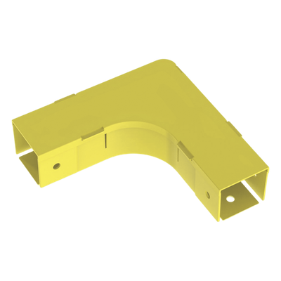 Accesorio de Ángulo Recto Horizontal / 90° / Para Canaleta 2×2 / Radio de Curvatura 50.8 mm / ABS 94V-0 / Color Amarillo