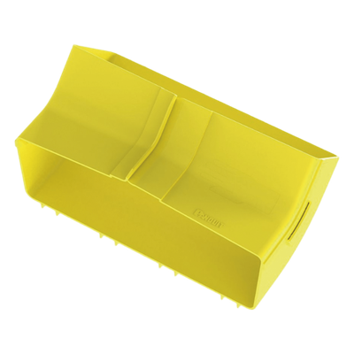 Bajada Vertical Interior / Ángulo 45º / Canaleta 12×4 pulgadas / Radio de Curvatura 50.8 mm / Color Amarillo / UL Listed