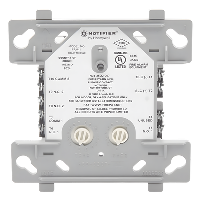 Módulo de Relevador Direccionable / 2 Contactos Secos Form-C / Protocolo FlashScan / Direccionamiento 01-159 / Alimentado por Lazo SLC