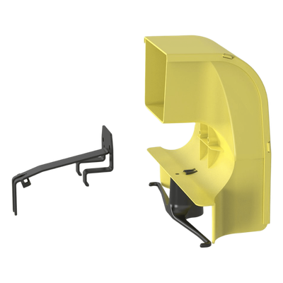 Bajada para Canaleta de Enrutamiento de Fibra / Compatible 4×4, 6×4, 12×4, 24×4 / Reducción a 4×4 / Radio de Curvatura 50.8 mm / Color Amarillo