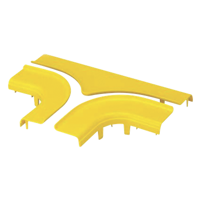 Tapa para Accesorio en T Horizontal / 4×4 / 90° / Abertura 19 mm (3/4 pulg) / ABS 94V-0 / 54.6 mm x 232.4 mm x 328.9 mm (2.15 x 9.15 x 12.95 pulg) / Amarillo