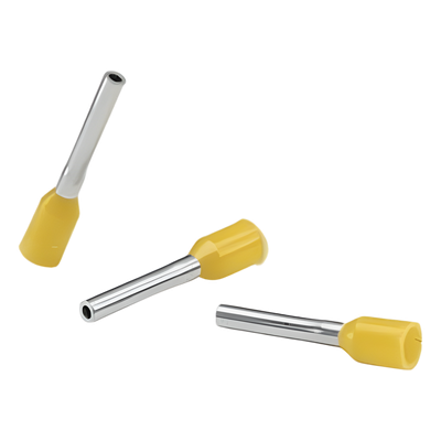 Férula Aislada / 18 AWG / 12 mm Largo / DIN Color Amarillo / 500 Piezas