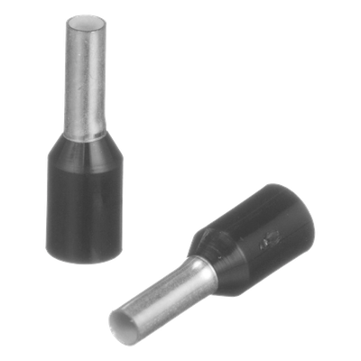 Ferrule Aislado / 16 AWG / Pin 6 mm (0.24 in) / Mango Negro / 500 Piezas