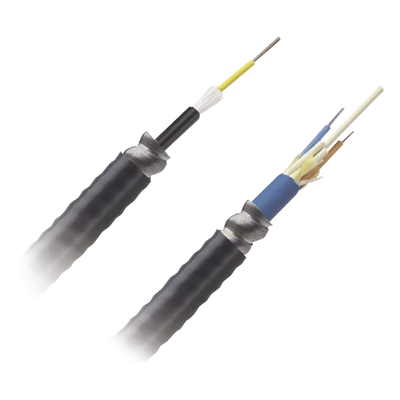 Cable de Fibra Óptica / 12 Hilos / Monomodo OS2 / Interior-Exterior / Armado / Loose Tube 250μm / OFCR Riser / Por Metro