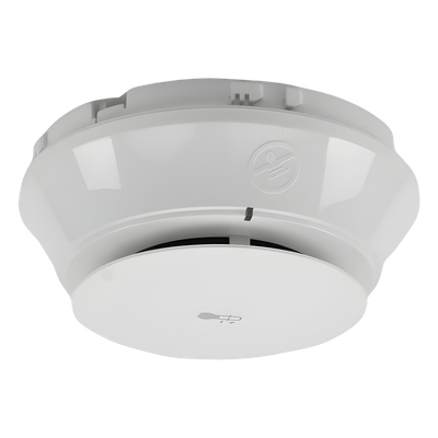 Detector Térmico Direccionable / Alta Temperatura Fija 88 °C (190 °F) / Protocolo FlashScan / LEDs 360° / Prueba con Imán / Bajo Consumo 200 µA
