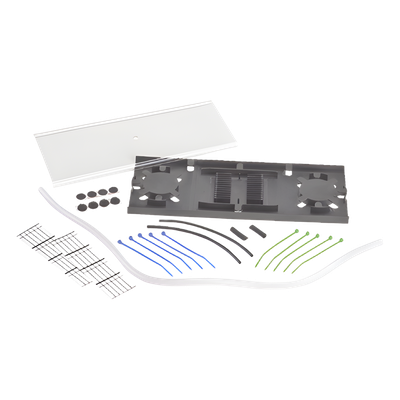 Charola de Empalme para Fibra Óptica / 24 Empalmes de Fusión o Mecánicos / 144 Empalmes Ribbon / 4.4 x 10.1 x 0.37 pulgadas