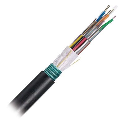 Cable de Fibra Óptica / 12 Hilos / Monomodo OS2 / OSP Armada / 250μm / Bloqueo de Agua en Seco / Resistencia UV / Acero Corrugado