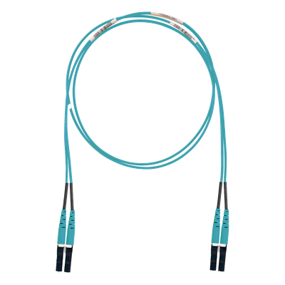Jumper de Fibra Óptica / Multimodo OM3 50/125 / LC-LC Dúplex / LSZH / 1 m (3.28 ft) / Color Aqua