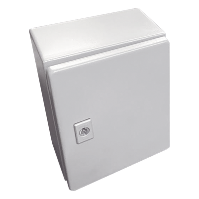 Gabinete de Acero / NEMA 4 / IP66 / 15 x 15 x 12 cm / 5.9 x 5.9 x 4.7 in / Platina Incluida