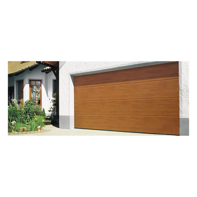 Puerta de Garage D/ Alta calidad / 9×7 pies / AISLADA / Estilo Americana / Imitacion Madera / Golden Oak / Linea Central .