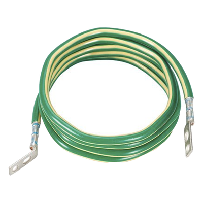 Jumper de Aterrizaje / 6 AWG / 3.6 m (11.8 ft) / Terminal Doblada 45° / Terminal Recta / Cobre Preterminado